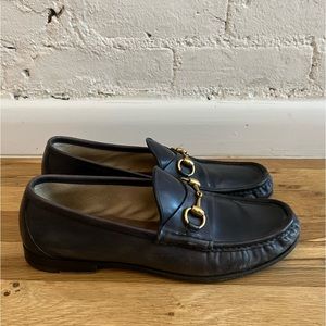 Navy Gucci Loafers